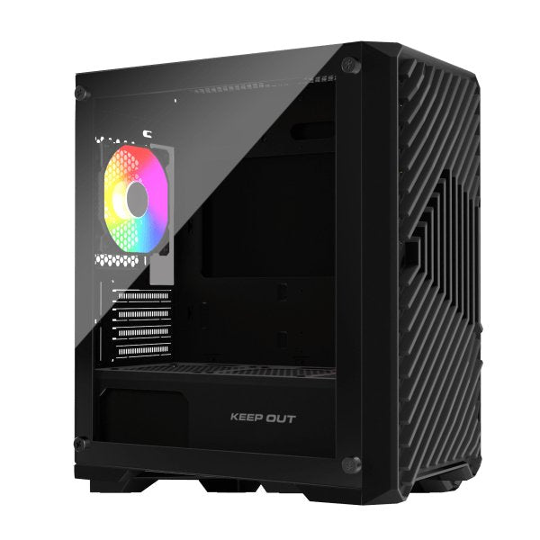 Caja Microatx Xc-220 Glass Argb Keepout Bahías Int.: 1x3'5, 1x2'5/3'5, 1x2'5/ 1xusb2.0, 2xusb3.0/ Audio In/Out