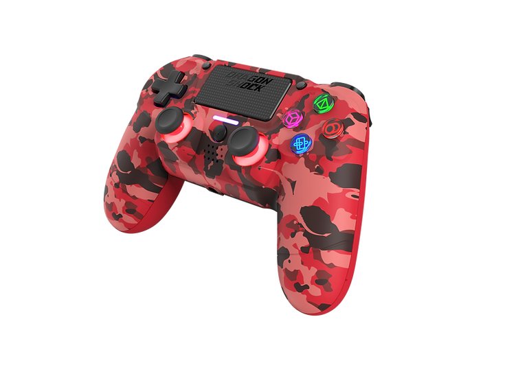 Dragonshock Mando Mizar Inalámbrico Rojo Camo Ps4