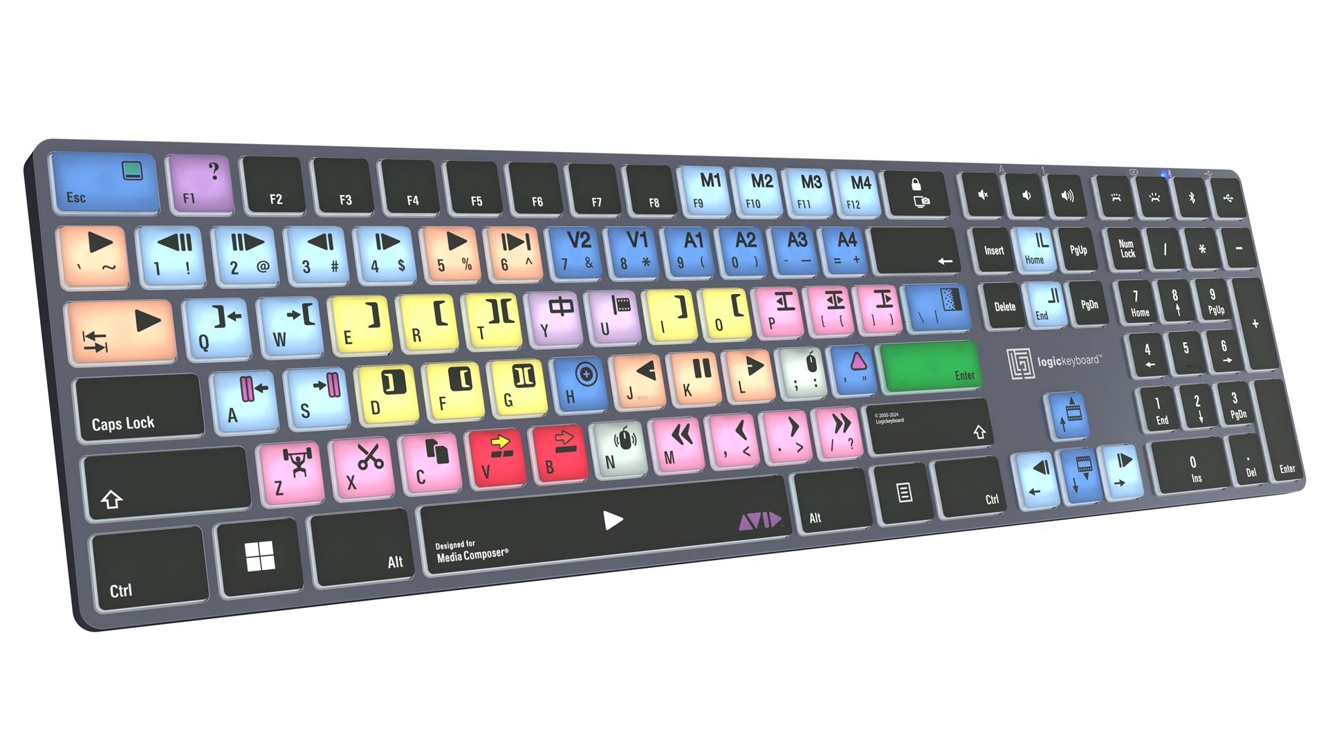 EAN 5707795023164 - Logickeyboard LKB-MCOM4-TPC teclado Hogar / Oficina USB + Bluetooth QWERTZ Alemán Negro imagen 2
