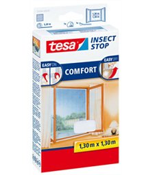 Tesa Fliegengitter Comfort Klettband 1,3x1,3m Blanco