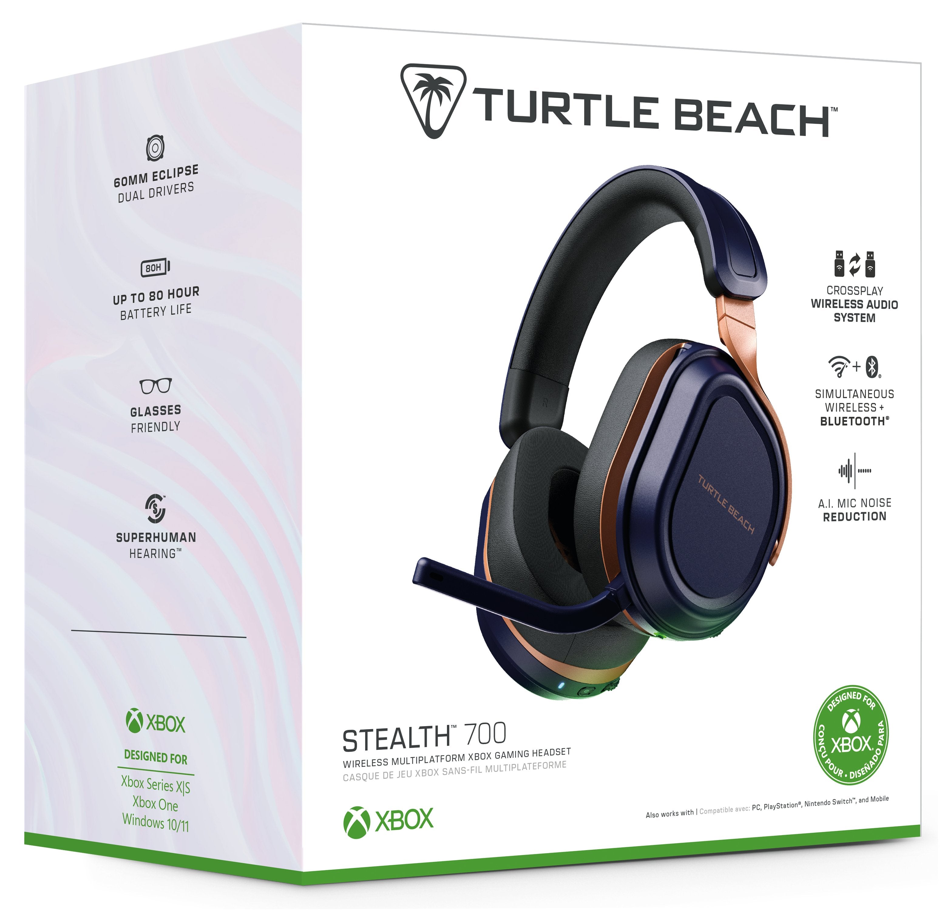 EAN 0731855021062 - Turtle Beach Stealth 700 Auriculares Alámbrico Diadema Juego Bluetooth Azul, Cobre imagen 11