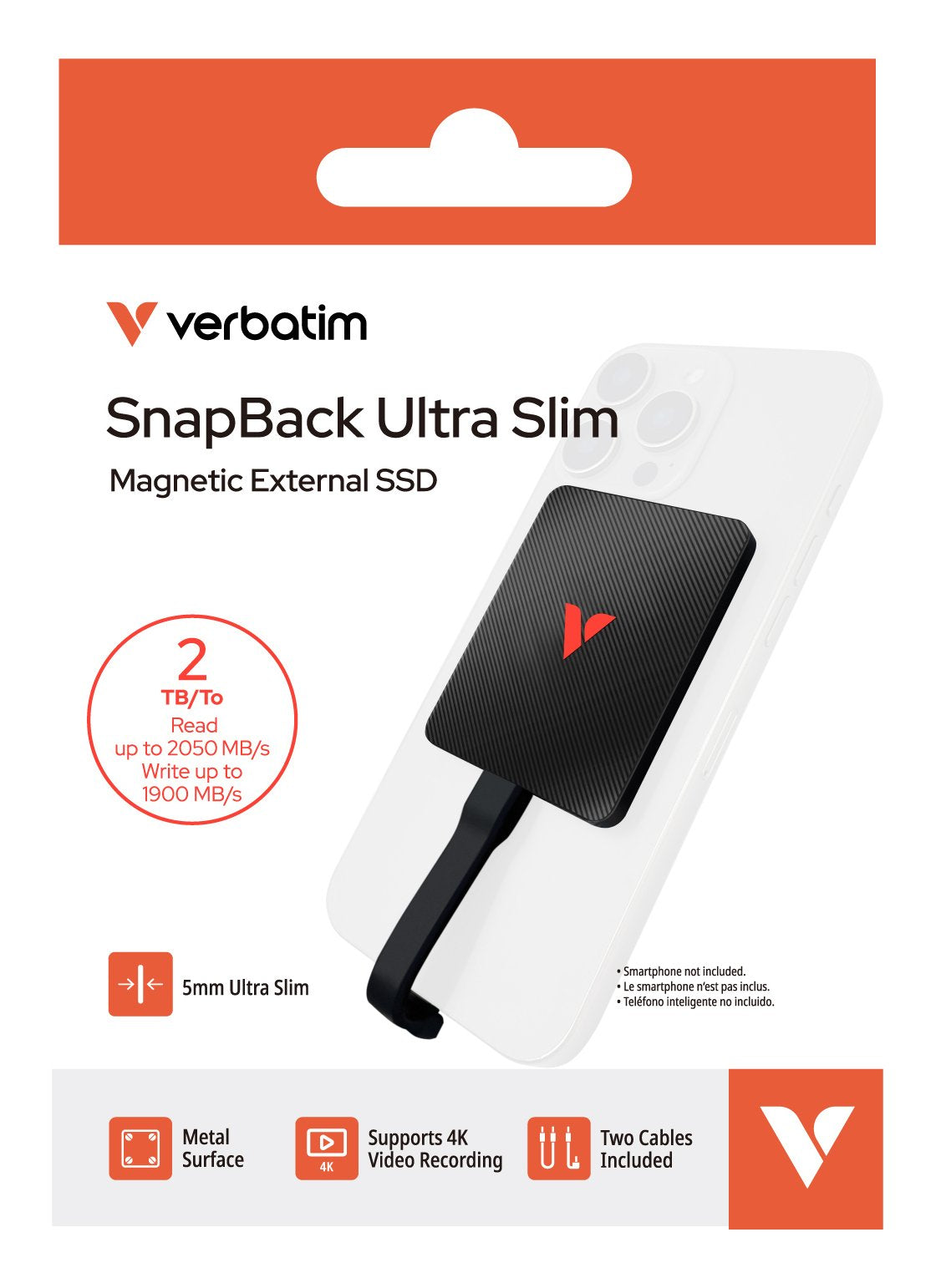 EAN 23942323372 - Verbatim SnapBack Ultra Slim SSD 2TB USB Tipo C USB 3.2 Gen 2x2 Negro imagen 2