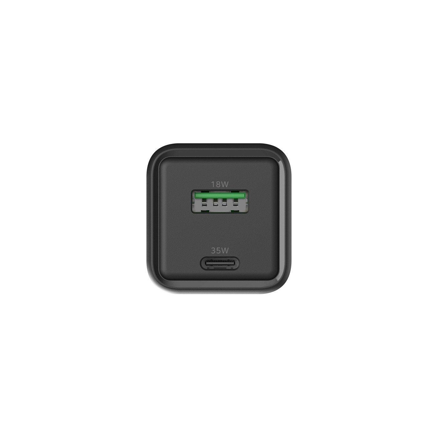 Coolbox Cargador Gan 35w - 1xusb-C - 1xusb-A - Carga Rapida 3.0 - Power Delivery - Negro