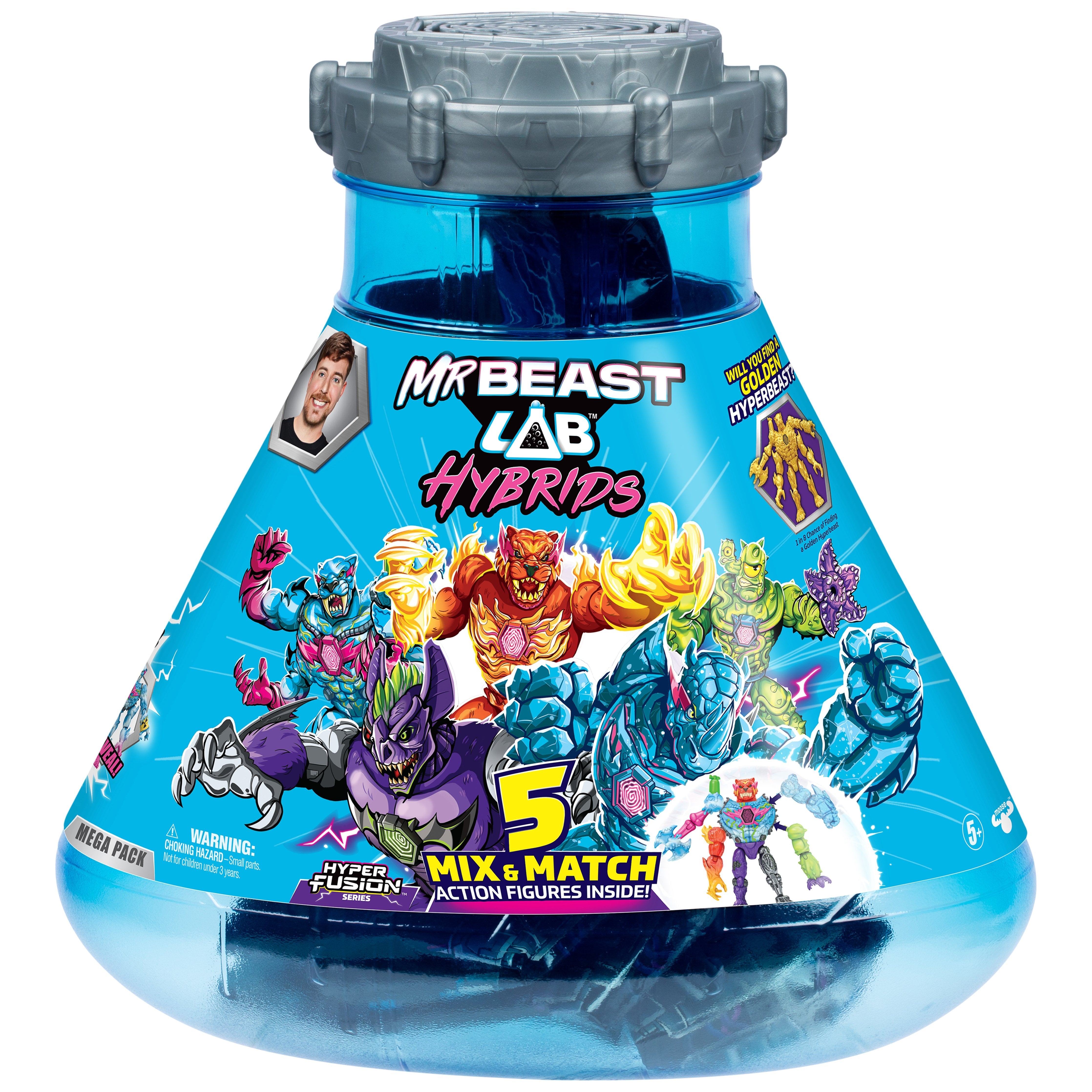 Moose Toys Ltd. Mrbeast Lab Hybrids 5 Pack (Hyper Fusion Lab) (Sortierter Artikel) 24910