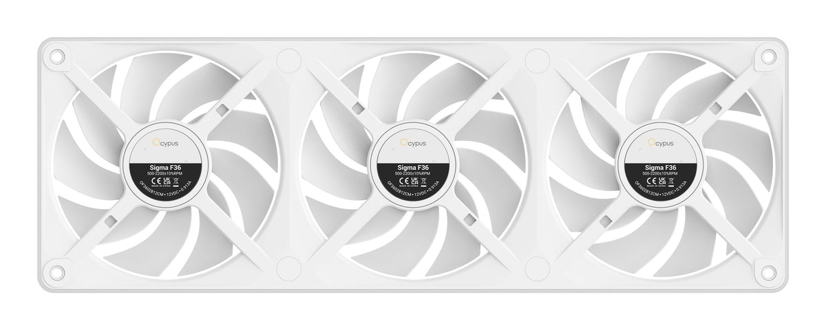 Ventilador Pc Ocypus Sigma F36 Argb (Blanco, 365 Mm) Sigma-F36-Wh3am00x-Gl