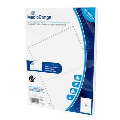 EAN 4260459612698 - MediaRange MRINK141 etiqueta autoadhesiva Permanente Blanco 100 pieza(s) imagen 2