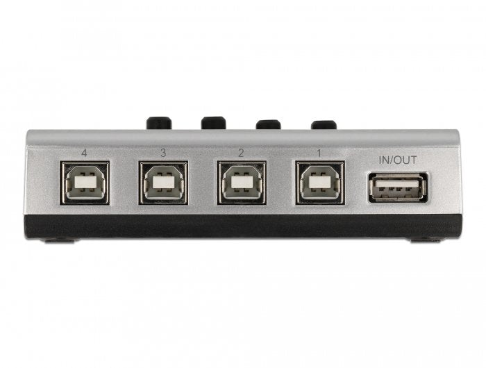 Delock Umschalter Usb 2.0 Mit 4 X Typ-B Buchse Zu 1 X Typ-A Buchse Manuell Bidirektional