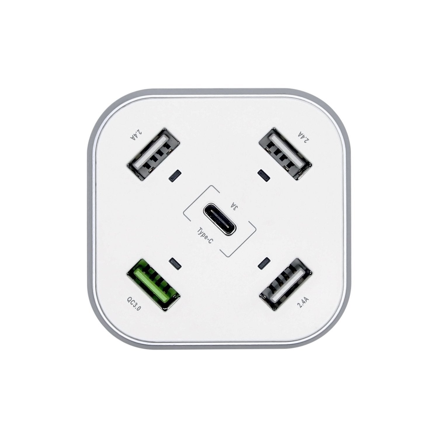 Aisens Cargador 48w 5 Puertos 3xusb-A 1xusb-C 1xusb Qc3.0, Blanco
