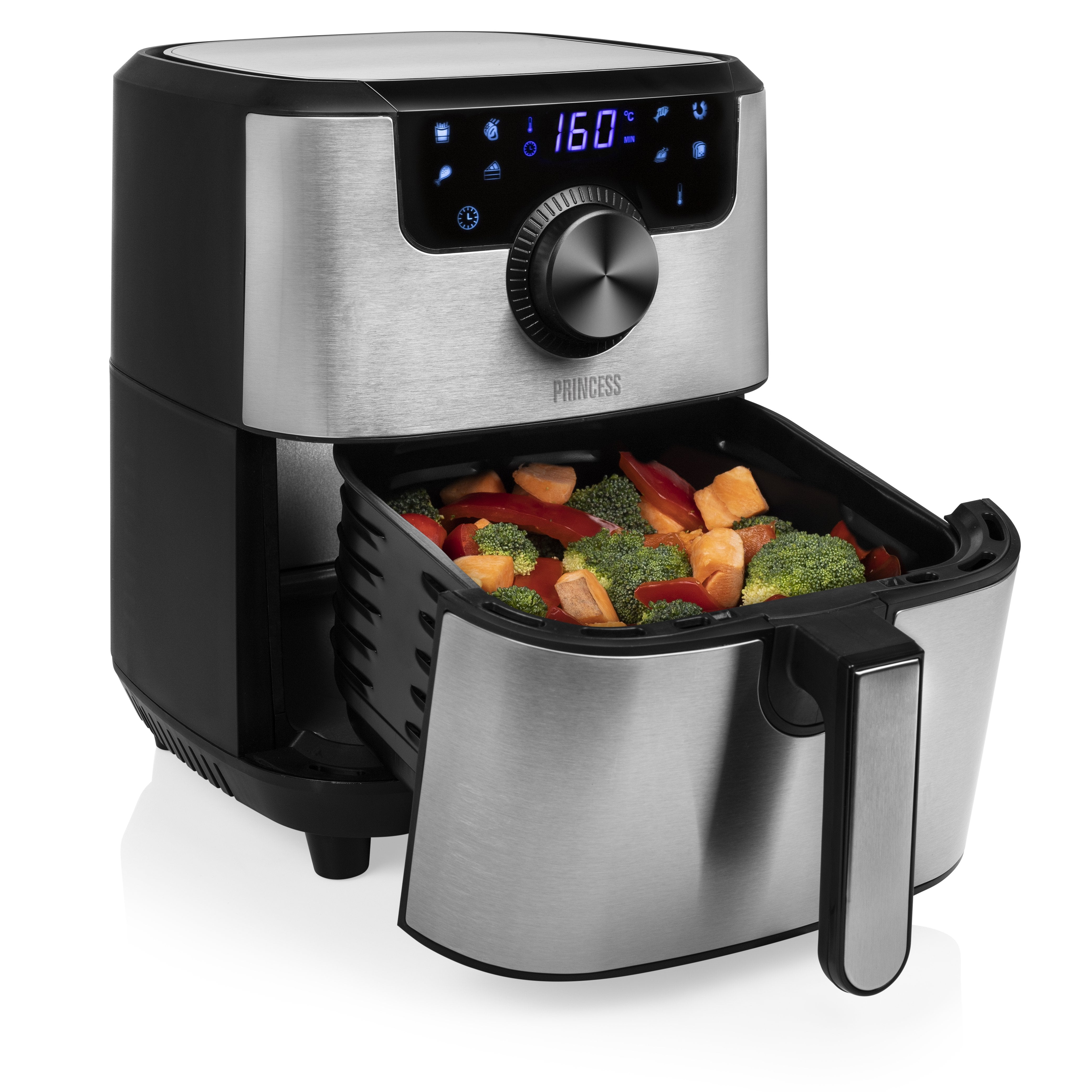 EAN 8713016091499 - Princess 182033 Sencillo 4,5 L Independiente 1500 W Freidora de aire caliente Plata imagen 7