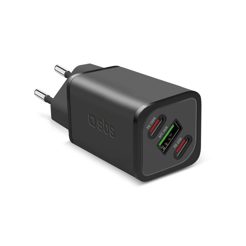 Sbs Pd Reiselader 100w 2x Usb-C/1x Usb Gan Weiss