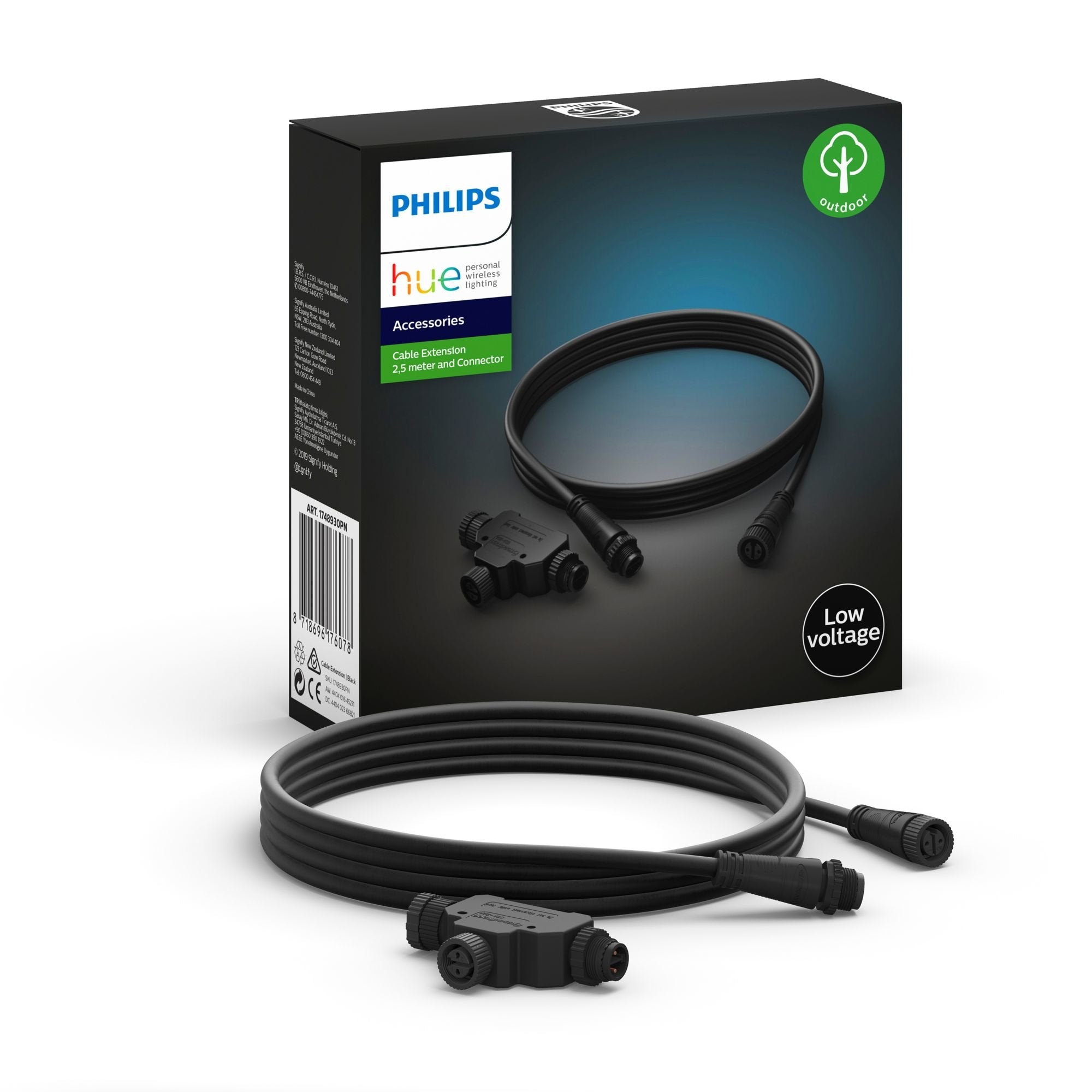Philips Hue Outdoor Lv Cable 2.5m + T-