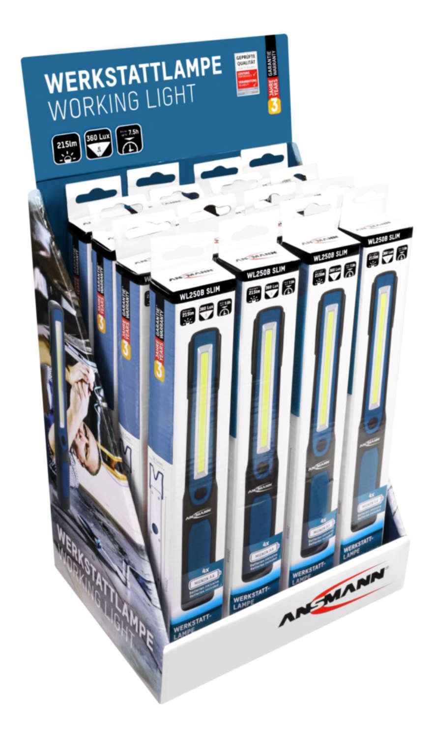 EAN 4013674153091 - Ansmann WL250B Negro, Azul Linterna de mano COB LED imagen 7