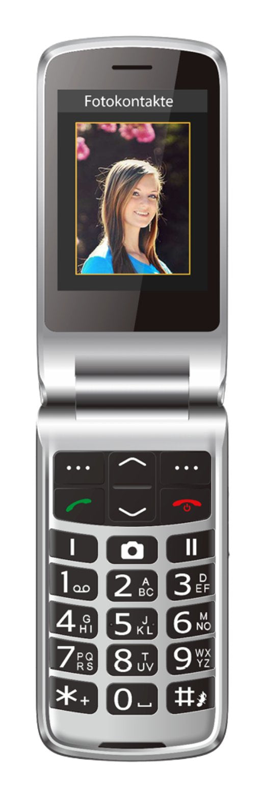 Beafon Sl645plus Lte- 4g, Plateado Line, Móvil Plegable Con Teclas Grandes, Negro-Plateado