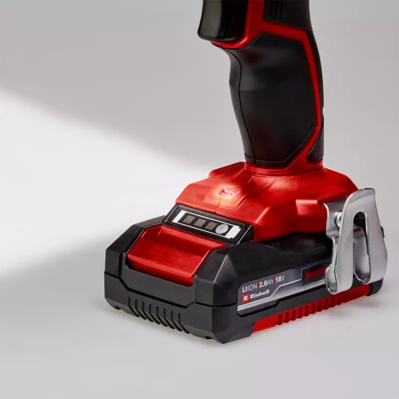 Taladro Combinado Inalámbrico Einhell Te-Cd 18/2 Li-I +64, 18 Voltios (Rojo/Negro, 2x Batería Li-Ion 2.0ah, Maletín + Juego De Brocas) 4514221