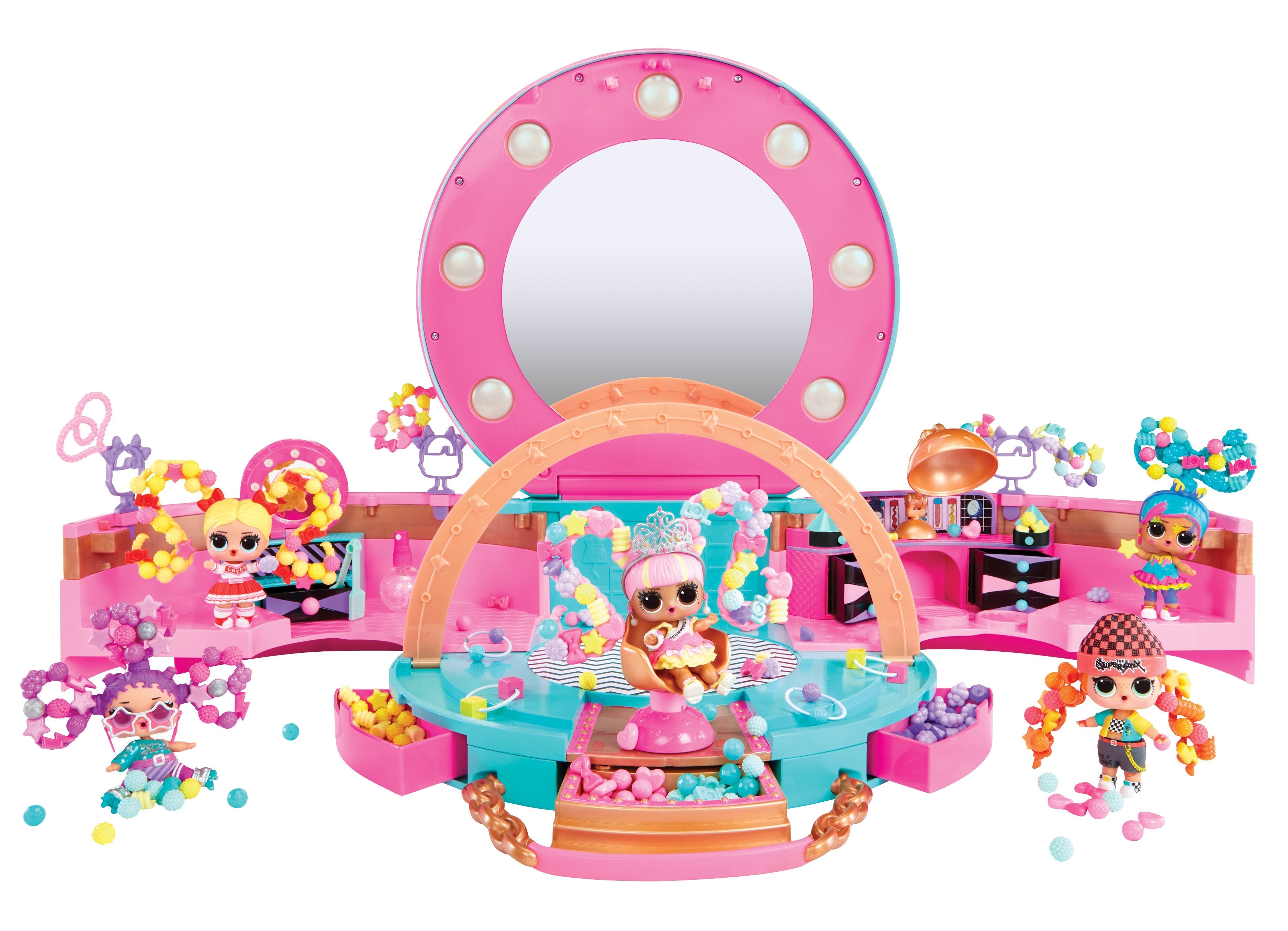 Muñeca Mga Entertainment L.O.L. Surprise Hair Beads Salon 120995-Euc