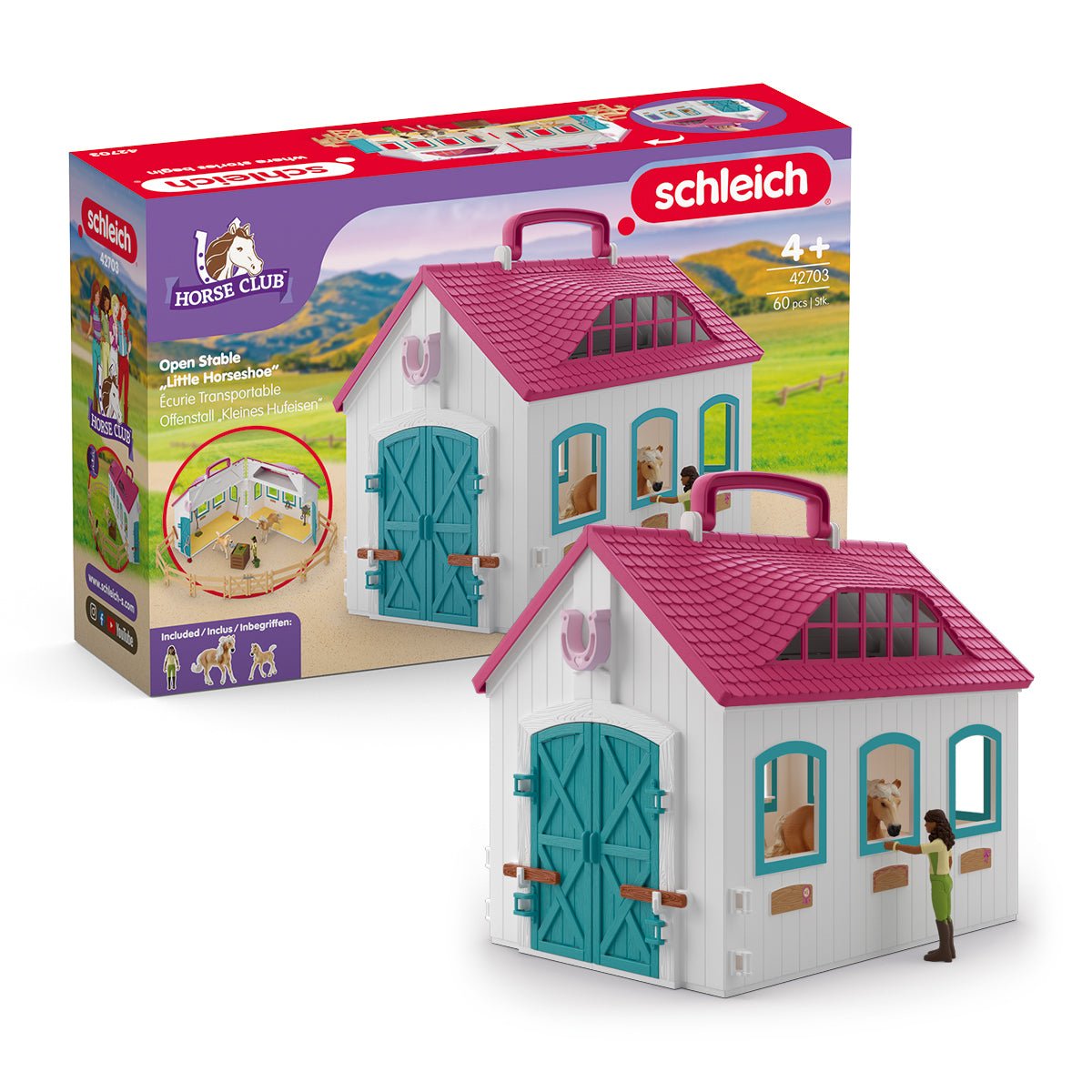 Schleich Horse Club Offenstall Little Horseshoe, Edificio De Juegos 42703