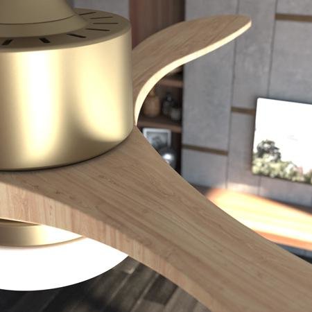 Ventilador De Techo Cecotec Energysilence Aero 5290 Golden Pro 35w 3 Aspas 132cm 5 Velocidades