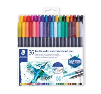 Staedtler Rotulador Doble Punta De Fibra Acuarelables Design Journey Colores -36u-