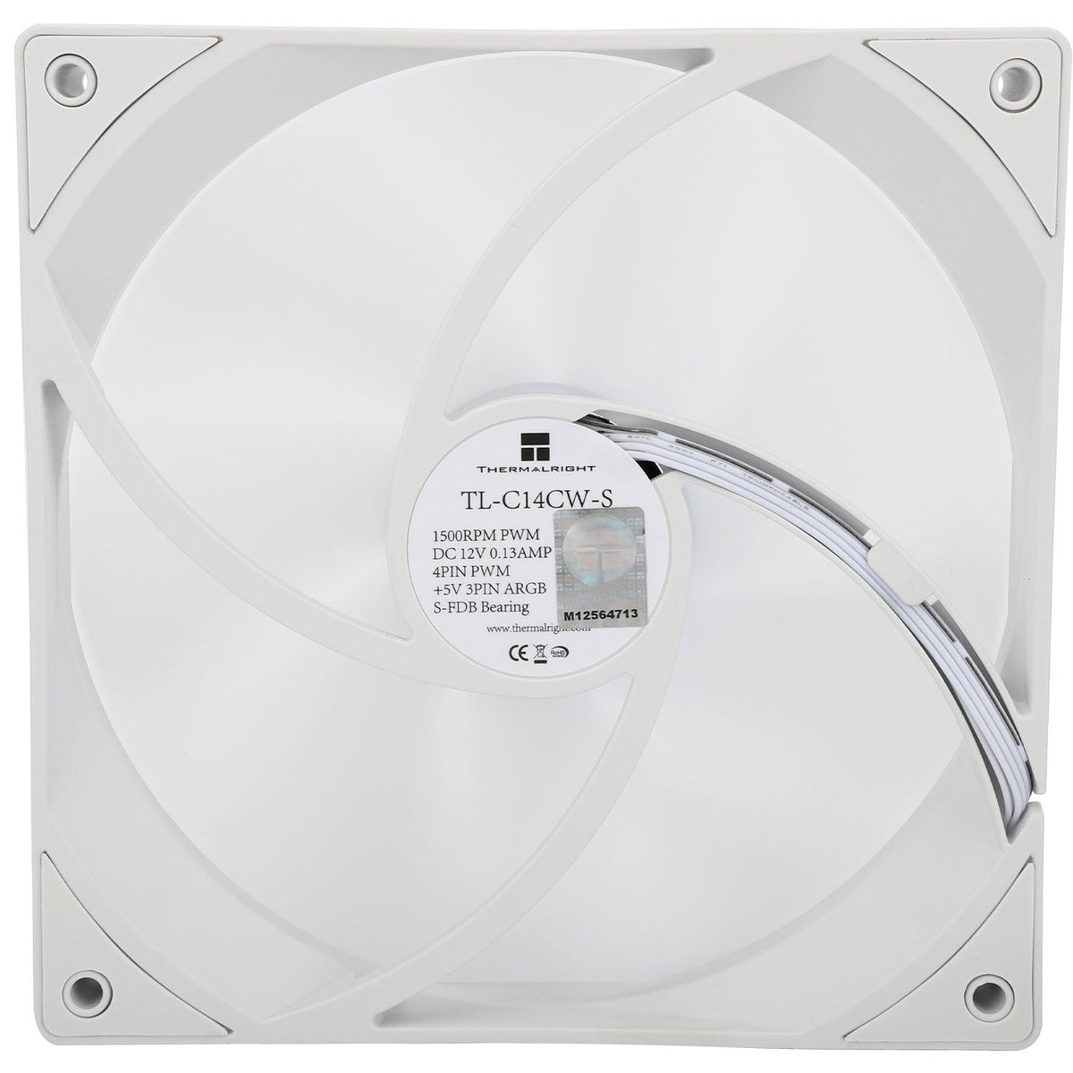 Ventilador Thermalright Tl-C14cw-S Argb Pwm Blanco 140mm