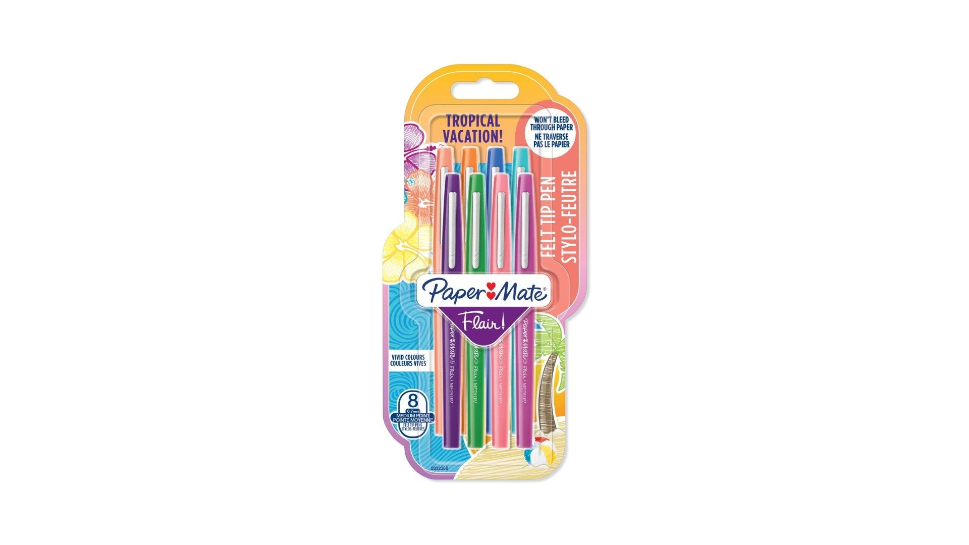 Papermate Flair Rotulador Medio Multicolor 8 Pieza(S)