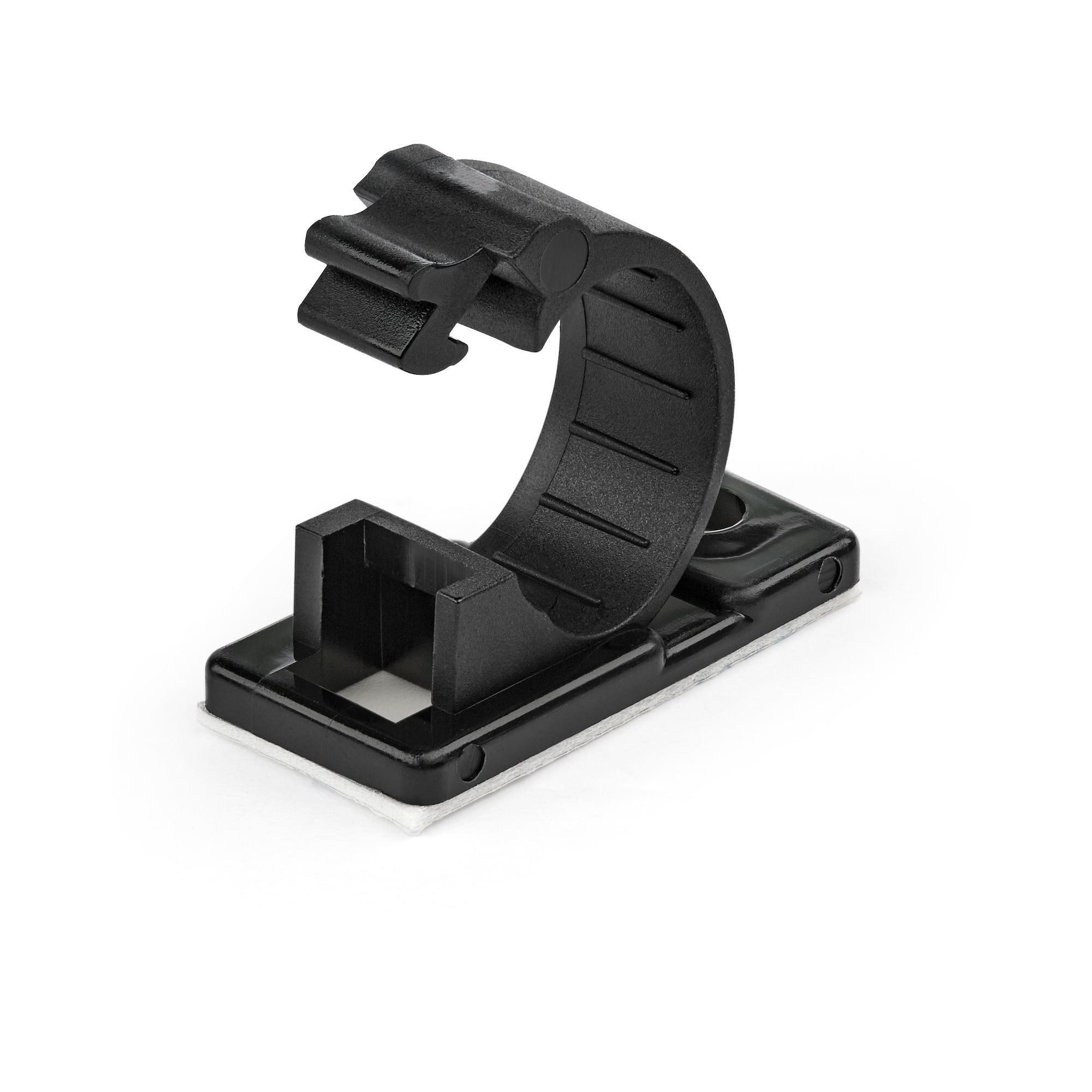 Startech.Com 100 Clips De Gestión De Cableado Adhesivos Negro Organizador De Cableado Para Escritorios/Oficinas Mordaza De Nylon Autoadhesiva Con Clasificación Contra Fuego Ul/94v-2 (Cbmcc2) Clips Para Cables Negro Conforme A La Taa (Paquet