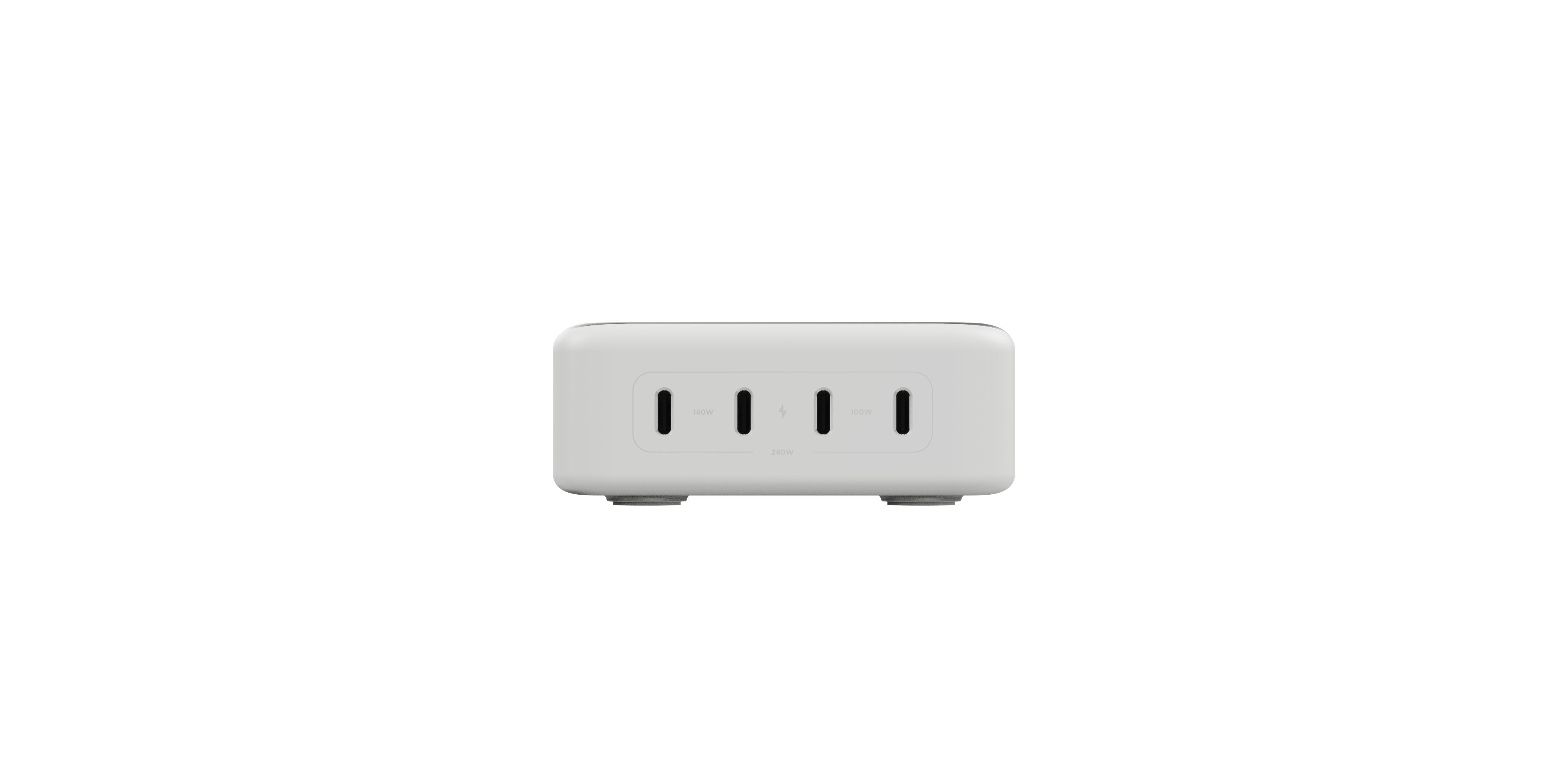 Cargador Escritorio 4xusb-C 240w Gan2 Plata Linq Hasta 240w/ 4xusb-C Pd/ 140w Máximo Por Puerto
