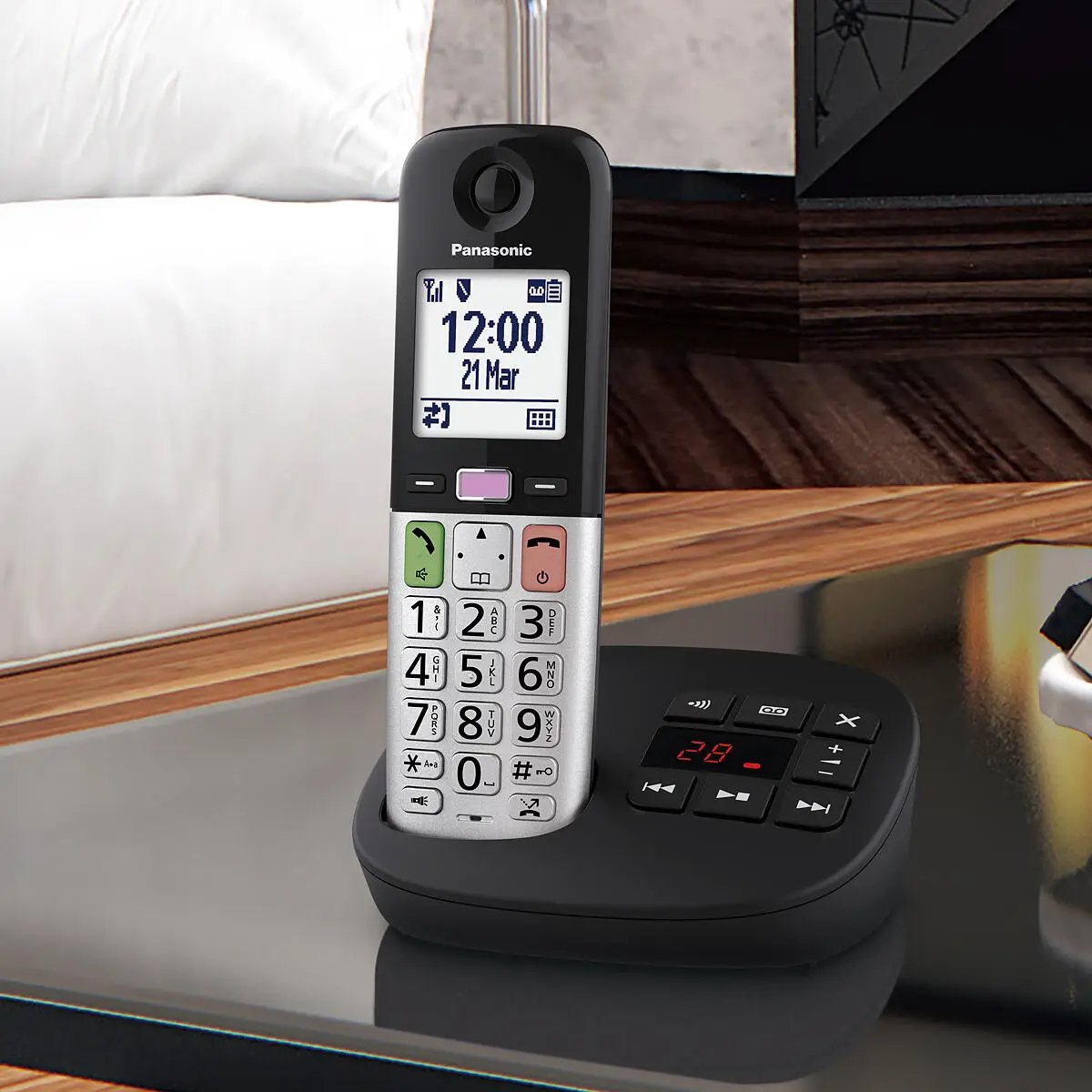 EAN 5025232969159 - Panasonic KX-TGU430 Teléfono DECT Identificador de llamadas Negro, Gris imagen 6
