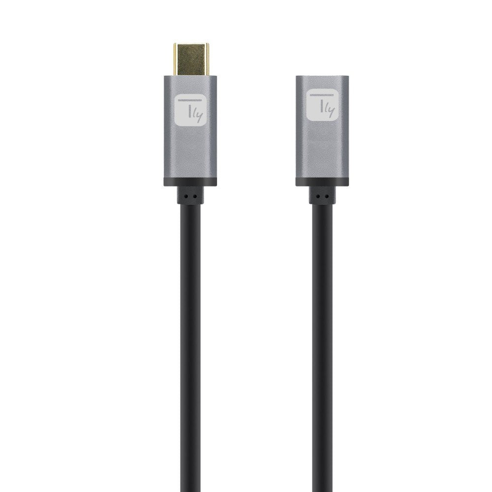 Techly Usb 3.2 Gen 2 Usb-C M F E-Mark Cable 1m Black