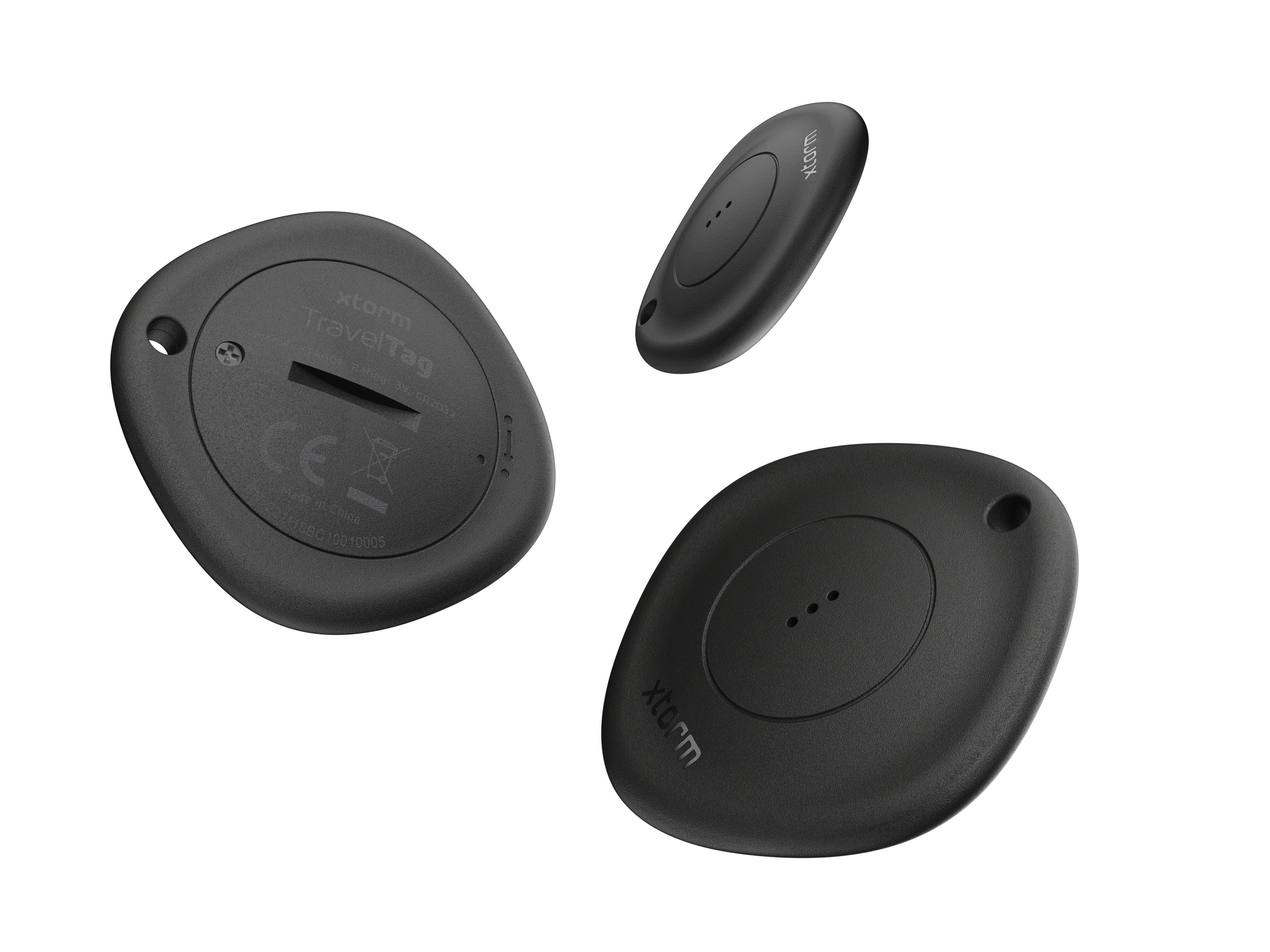 Localizador Travel Tag Pack 3 Negro Xtorm 3 Unidades/ Compatible Con La App 'Buscar' De Apple/ Batería Reemplazable.