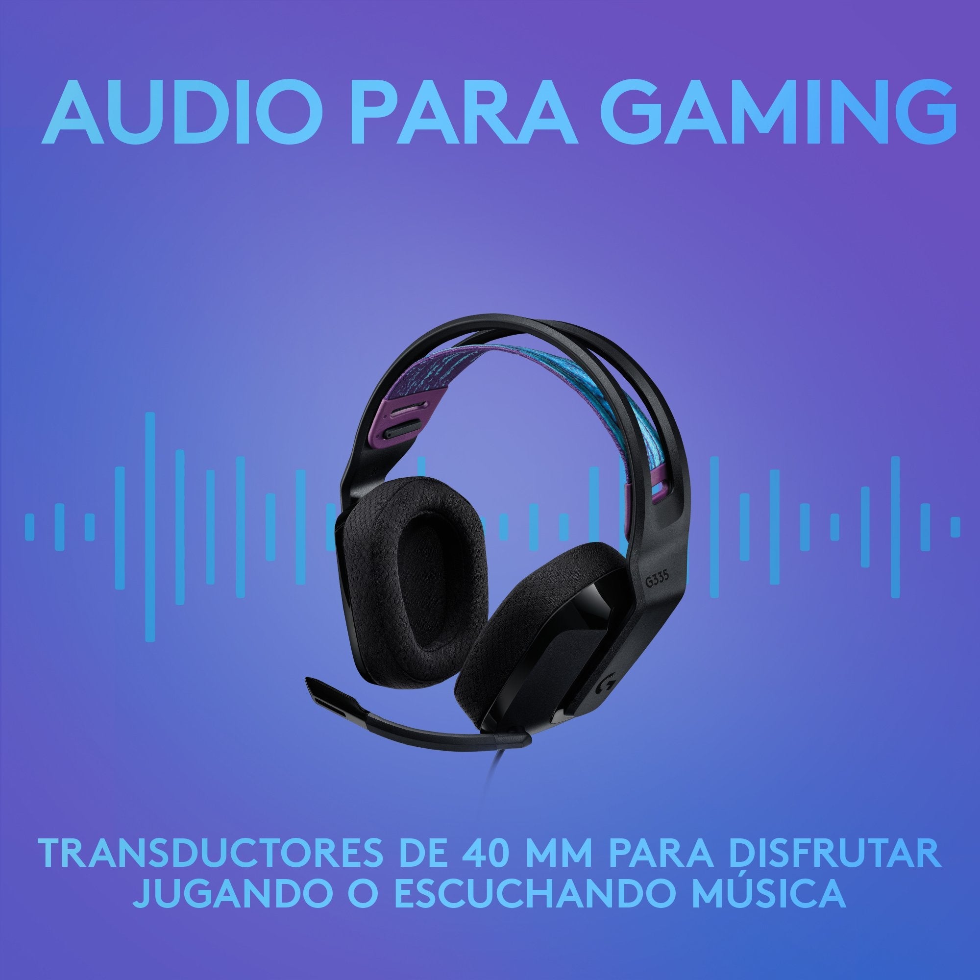 Auriculares Gaming Con Micrófono Logitech G335 Jack 3.5 Negros