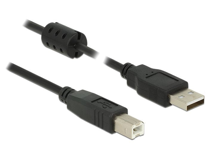 Delock Cable Usb 2.0 Tipo-A Macho Usb 2.0 Tipo-B Macho De 5,0 M Negro