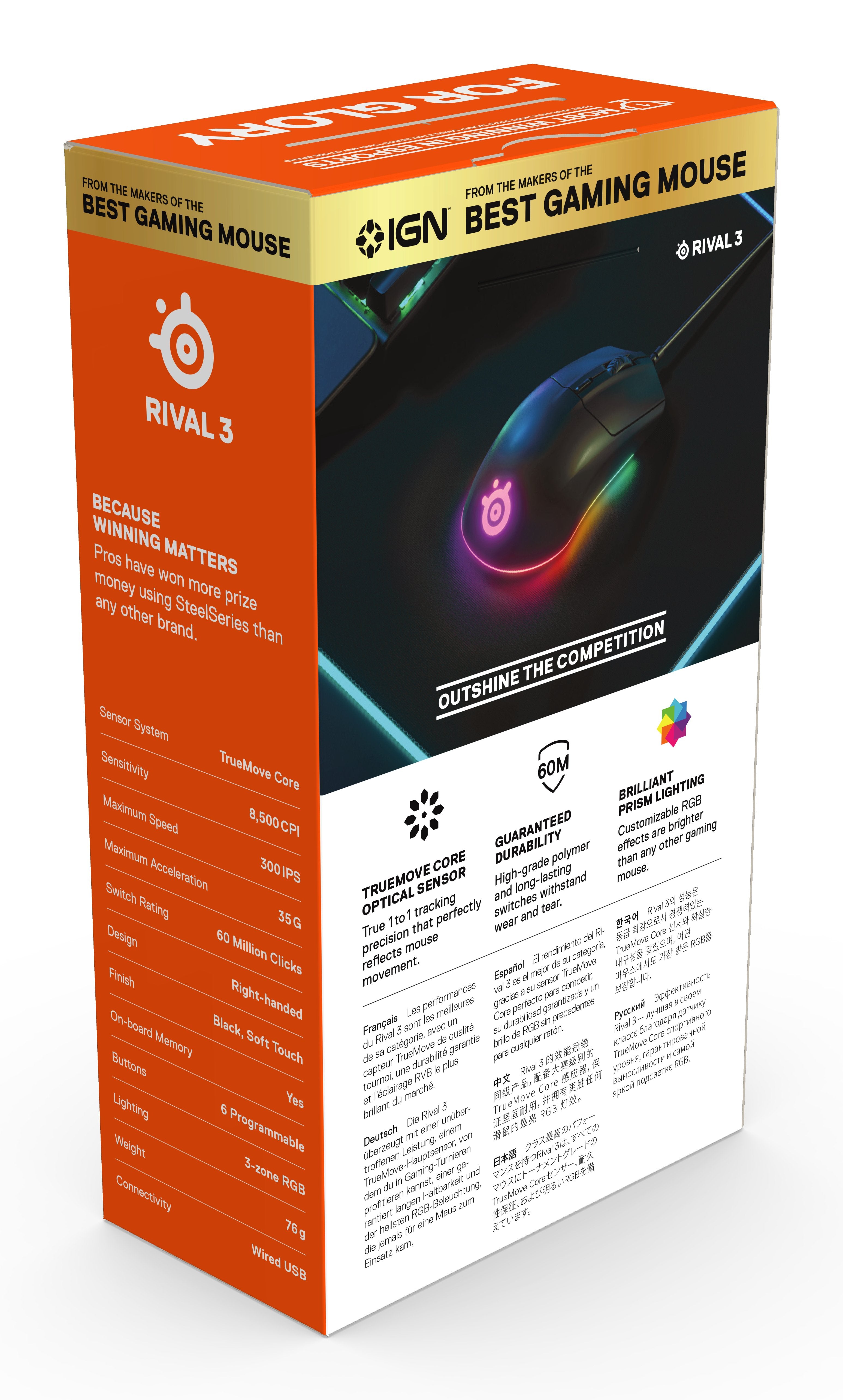 EAN 5707119039833 - Steelseries Rival 3 ratón Juego mano derecha USB tipo A Óptico 8500 DPI imagen 18
