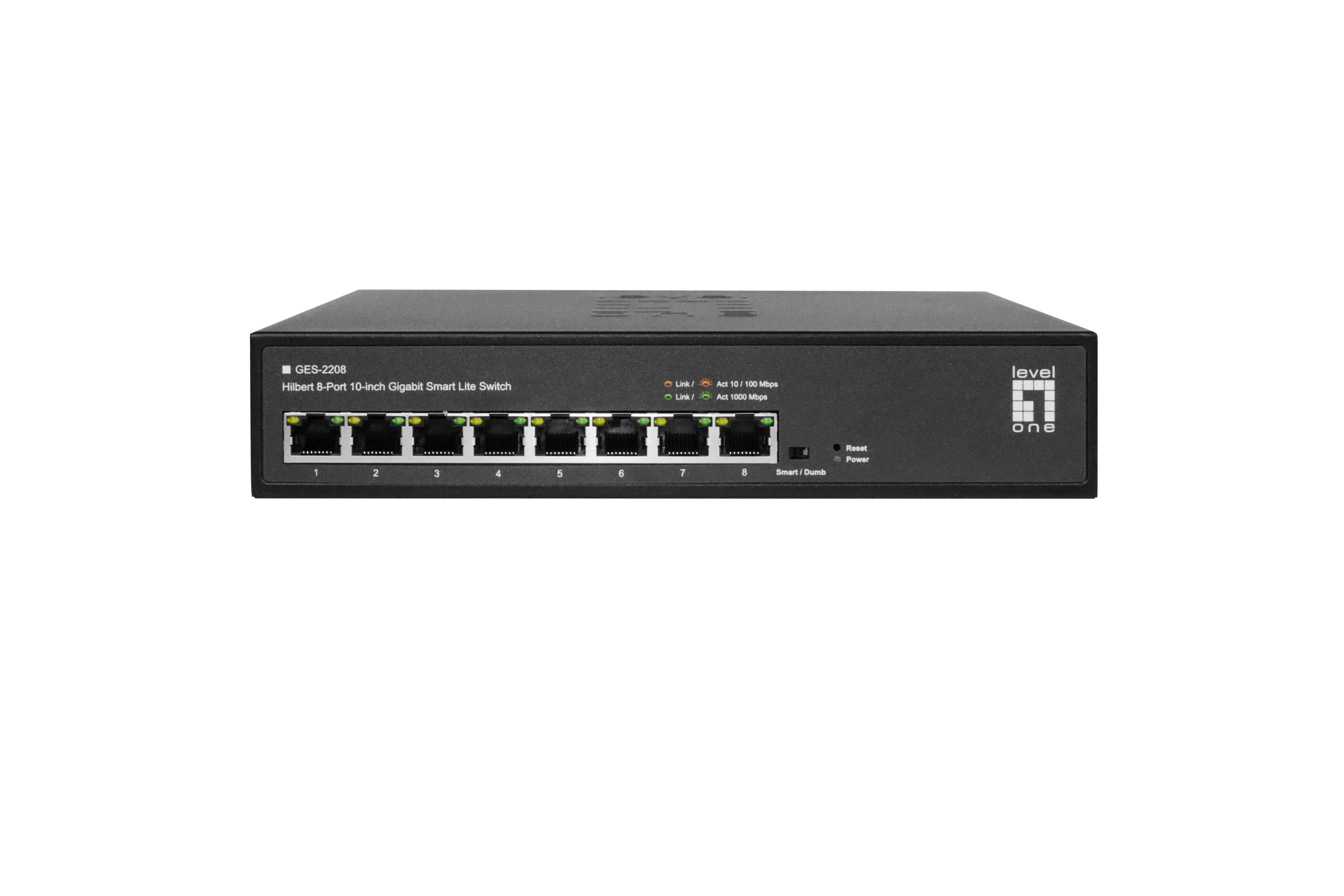 Levelone Ges-2208 Switch Gestionado L2 Gigabit Ethernet (10/100/1000) Negro