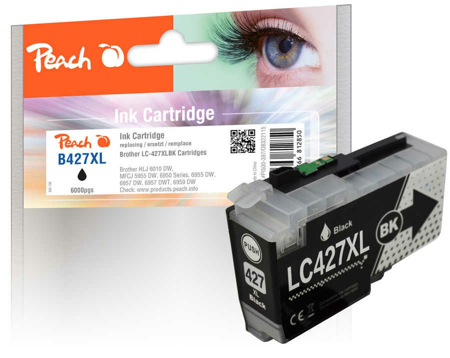 Peach Cartucho Brother Lc-427xl Negro Compatible
