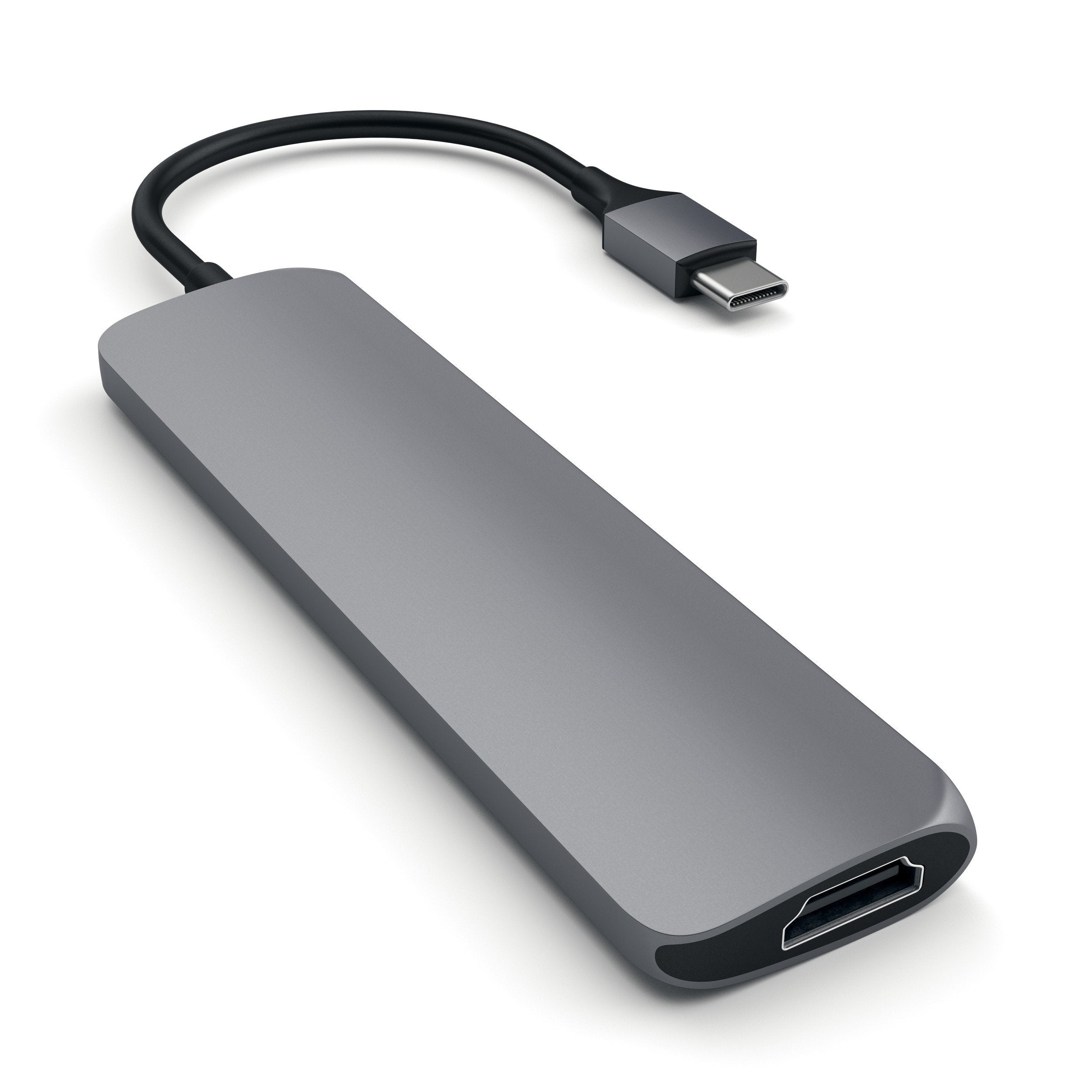 Satechi Aluminium Adapter Slim Usb-C (Usb-C, 4k Hdmi, 2x Usb-A) (Gwiezdna Szarosc)