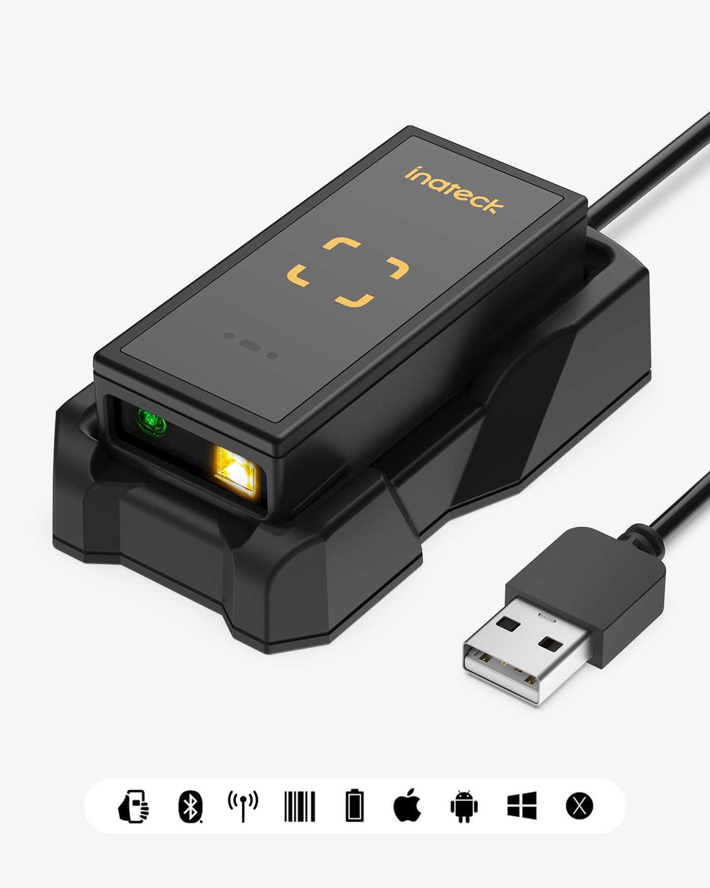 EAN 6976521111058 - Inateck BCST-46 Lector de códigos de barras portátil 1D/2D CMOS Negro imagen 1