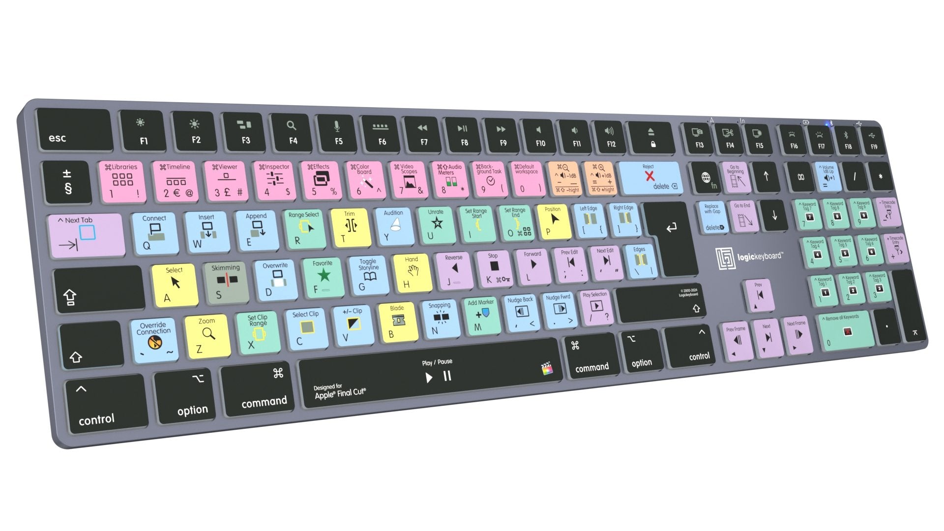 EAN 5707795022396 - Logickeyboard LKB-FCPX10-TM teclado Oficina Bluetooth QWERTZ Alemán Gris, Titanio imagen 4