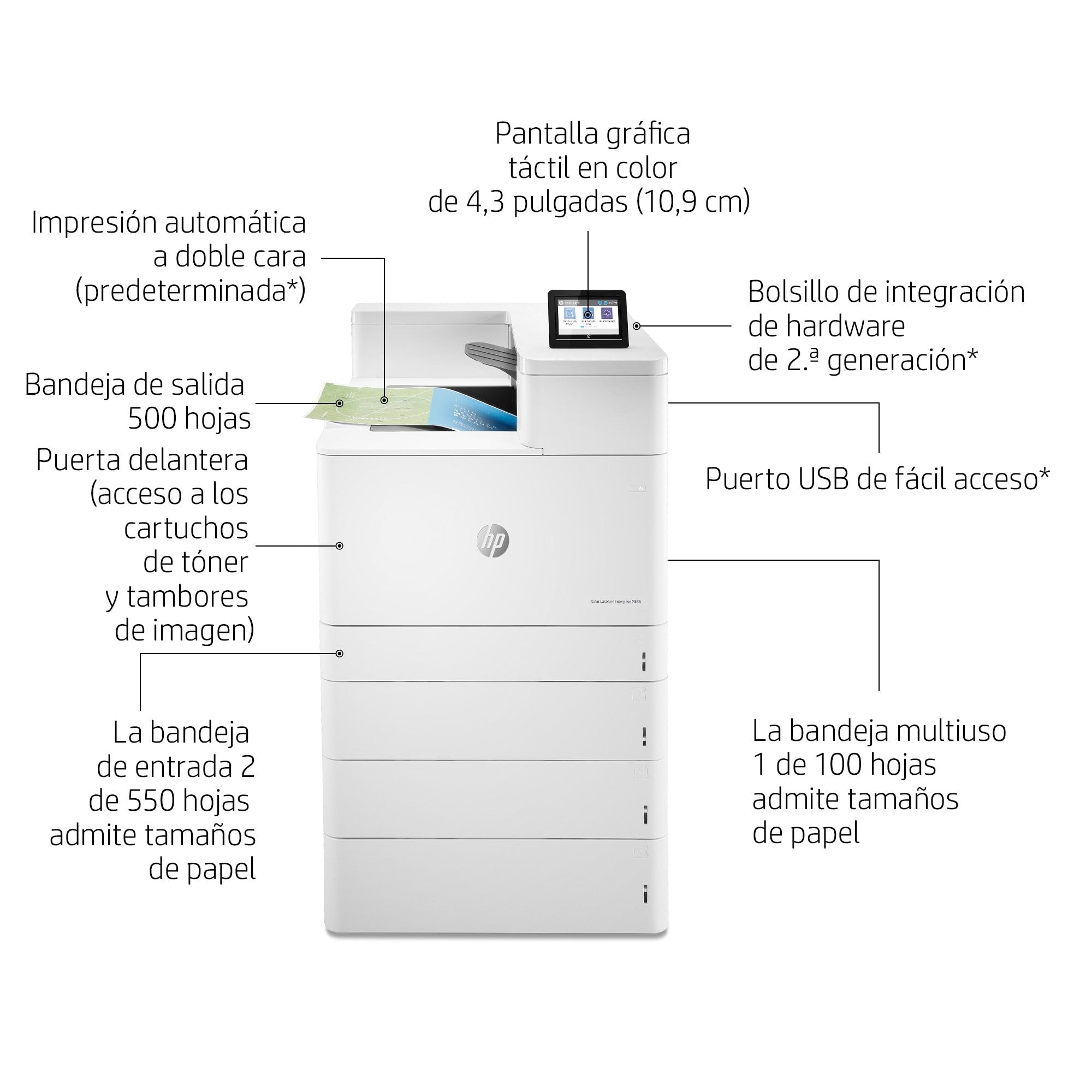 EAN 193015438279 - HP Color LaserJet Enterprise M856dn 1200 x 1200 DPI A3 Wifi imagen 10