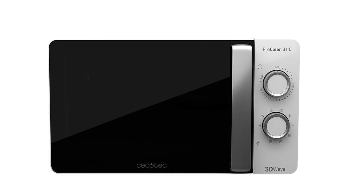 Microondas Cecotec Proclean 3110/ 700w/ Capacidad 20l/ Función Grill/ Gris