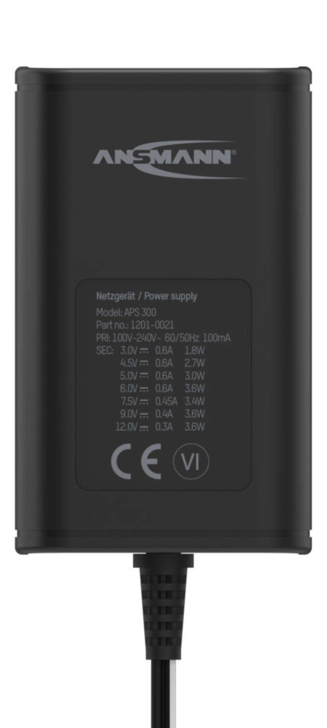 EAN 4013674164073 - Ansmann APS 300 adaptador e inversor de corriente Interior 3,6 W Negro imagen 2