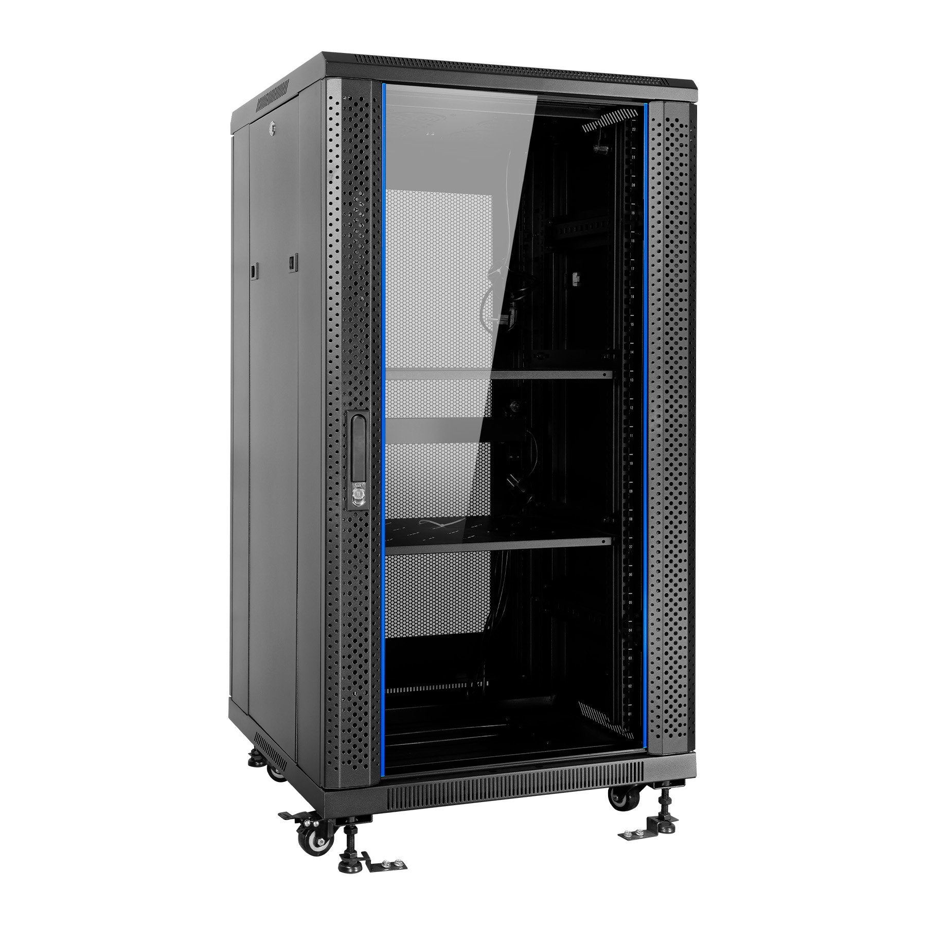Armario Suelo 22u Ai6622 Aiten Data Pta Crist 600x600x1166 2f 4v 2l 1b 2cl 4r F8