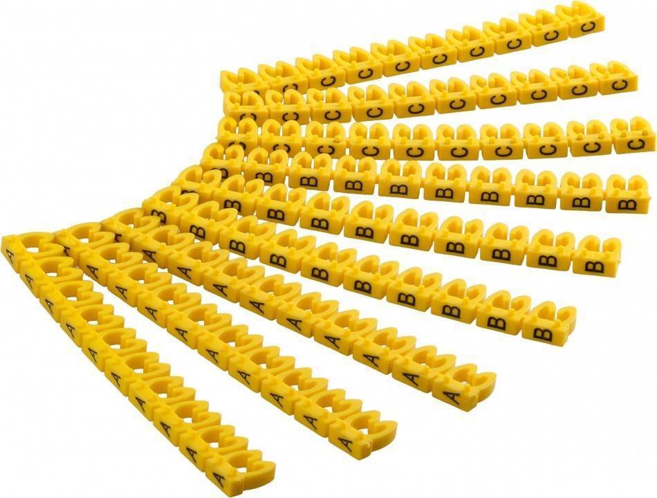 Goobay 72517 Soporte Para Manguito De Identificación De Conductor Amarillo Pvc 90 Pieza(S)