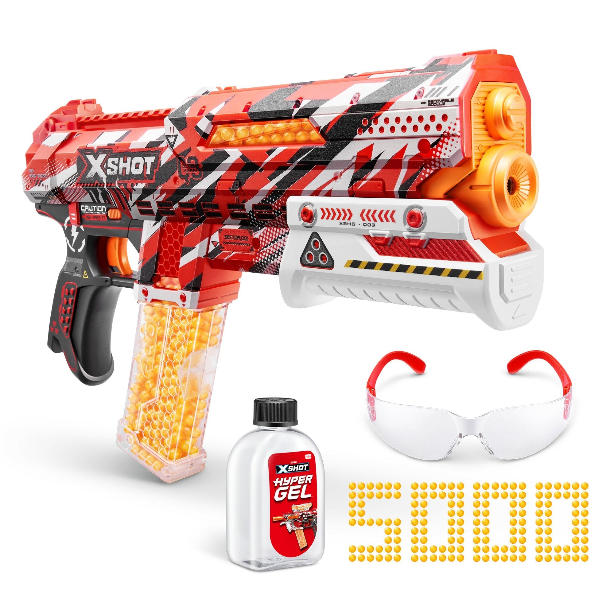 Zuru X-Shot - Hyper-Gel Blaster Clutch, Gel Blaster Incluye 5000 Bolas 36622