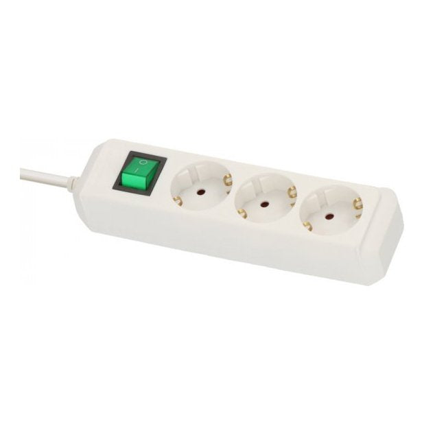 Regleta De Enchufes Brennenstuhl Eco-Line Con Interruptor De 3 Vías, Blanco, 5,0 M