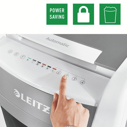 EAN 4002432124138 - Leitz 80160000 triturador de papel Microcorte 55 dB 22 cm Gris, Blanco imagen 11