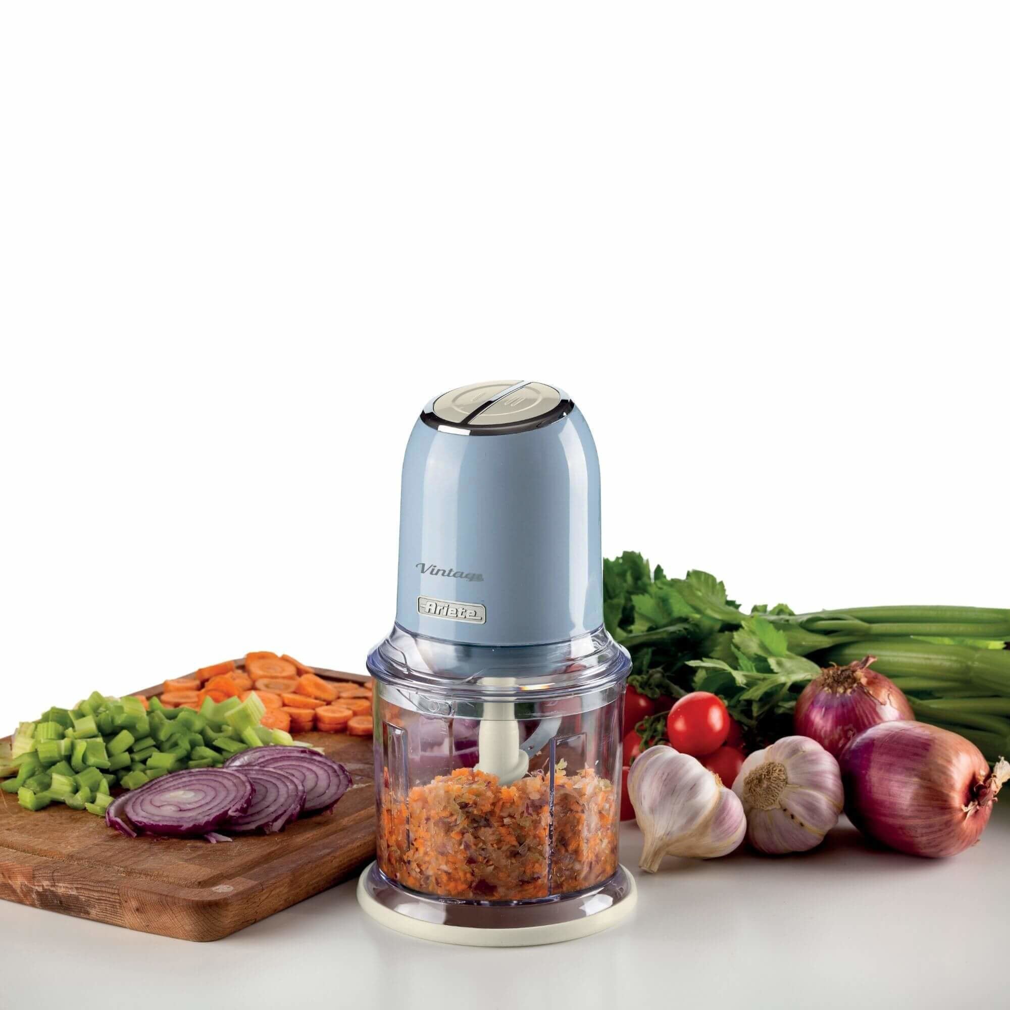 EAN 8003705120105 - Ariete 0438/05 picadora eléctrica de alimentos 0,6 L 400 W Azul imagen 4