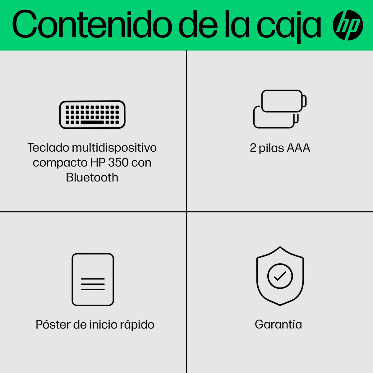 EAN 0196548516742 - HP 350 WHT Compact Multi-Device Keyboard teclado Hogar Blanco imagen 4
