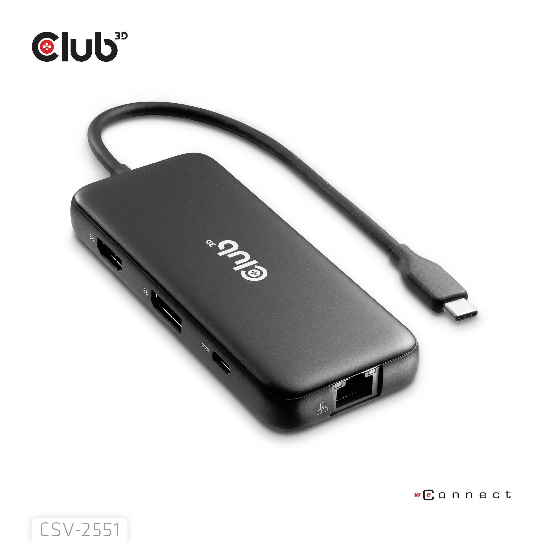 EAN 8719214473488 - CLUB3D CSV-2551 base para portátil y replicador de puertos Alámbrico USB Tipo C Negro imagen 5