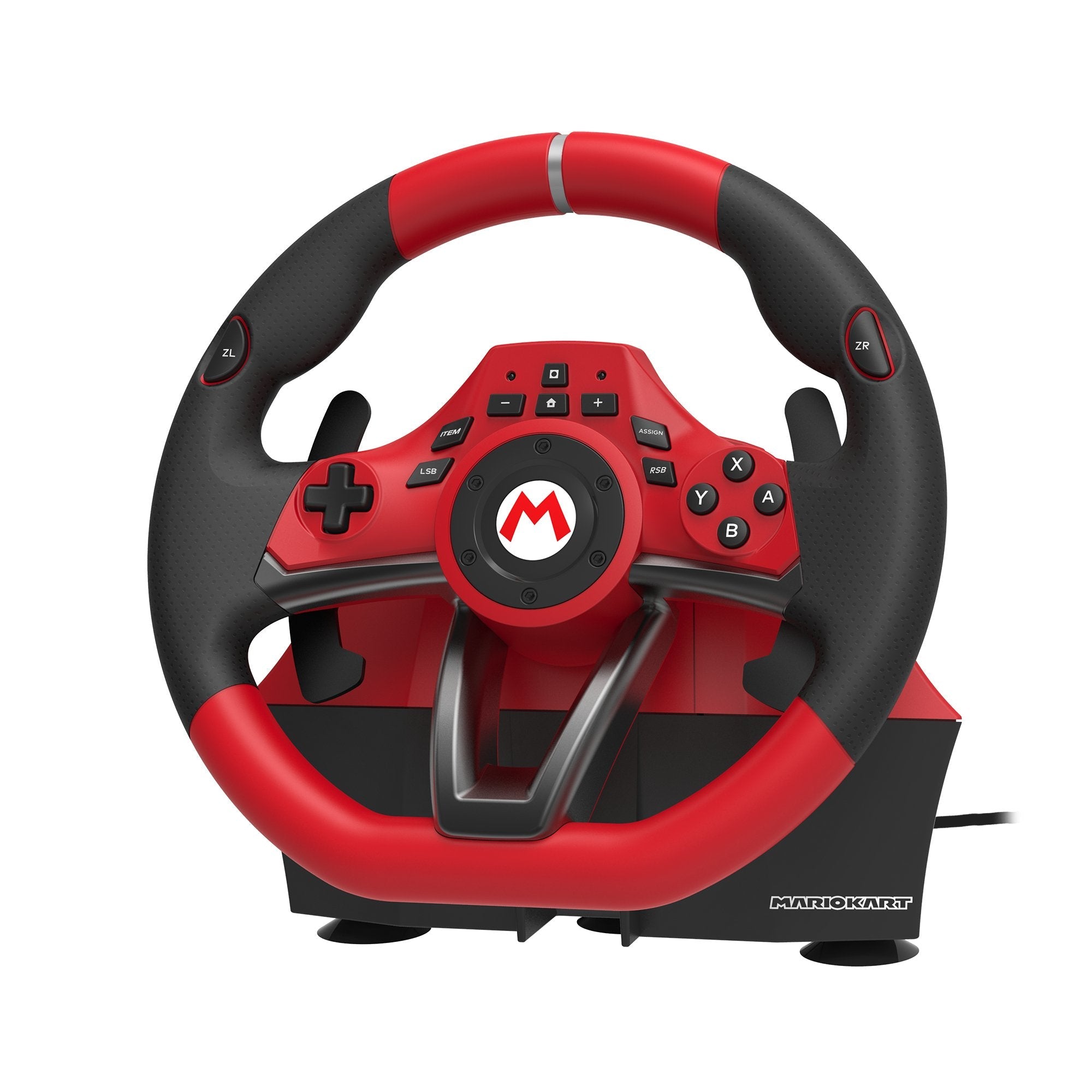 Volante De Carreras Con Pedales Hori Mario Kart Pro Deluxe Botones Programables Levas De Cambio Compatible Nintendo Switch/Pc