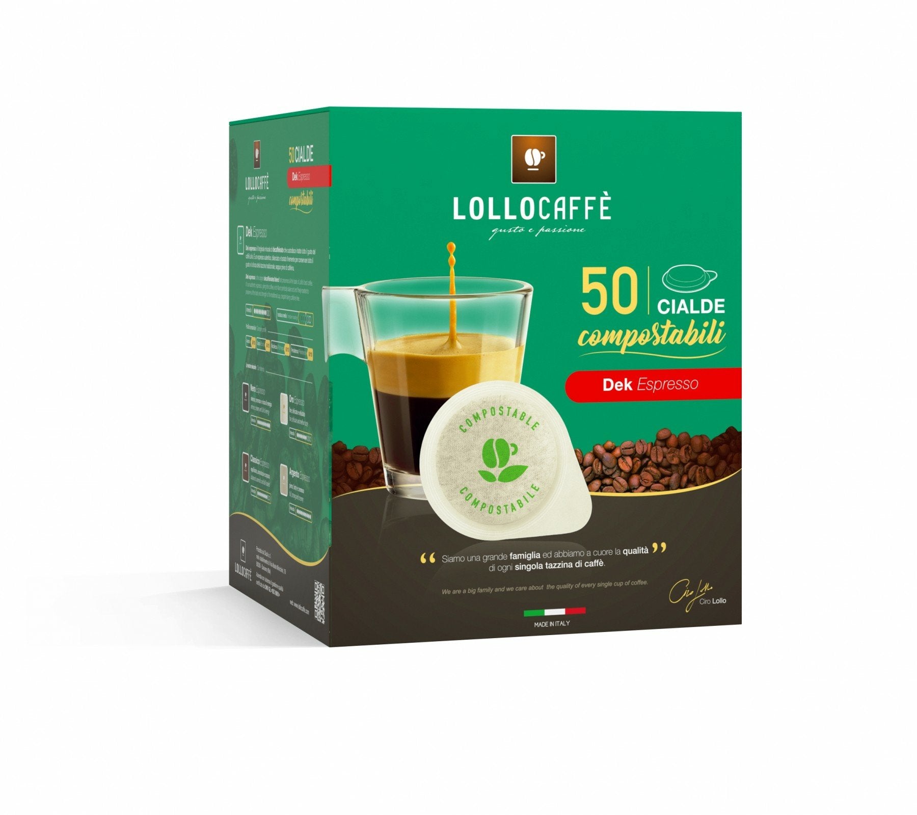 Lollo Box Coffee Pods Dek Amore Sorprendente 44 Mm 50 Pcs